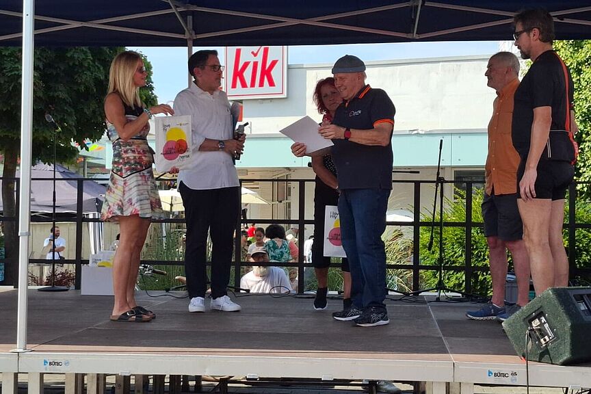 Stadtradeln Bad Schwalbach Preisverleihung auf dem Marktplatzfest in Bad Schwalbach